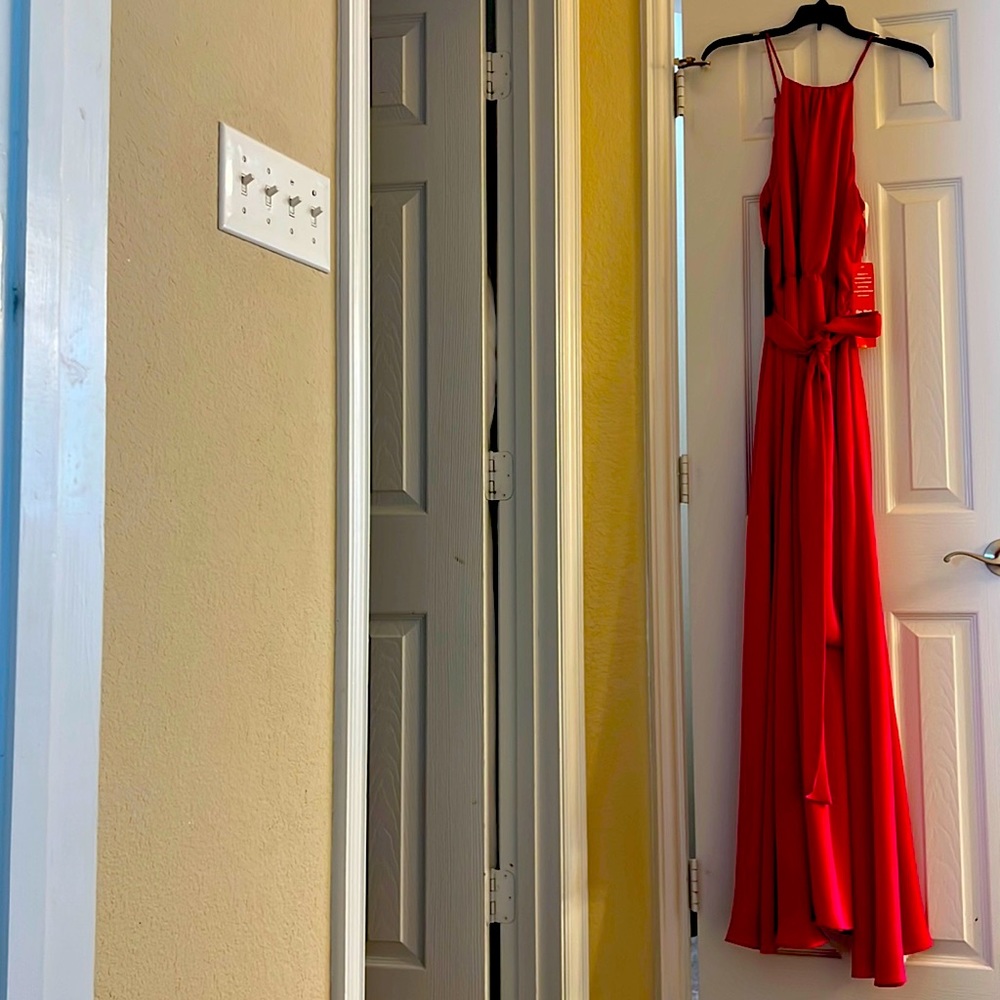 Halston Heritage pink dress